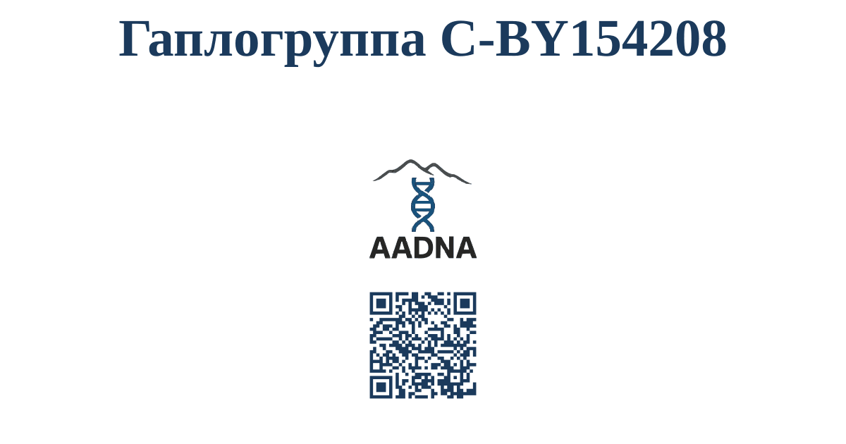 Превью результата Гаплогруппа C-BY154208
